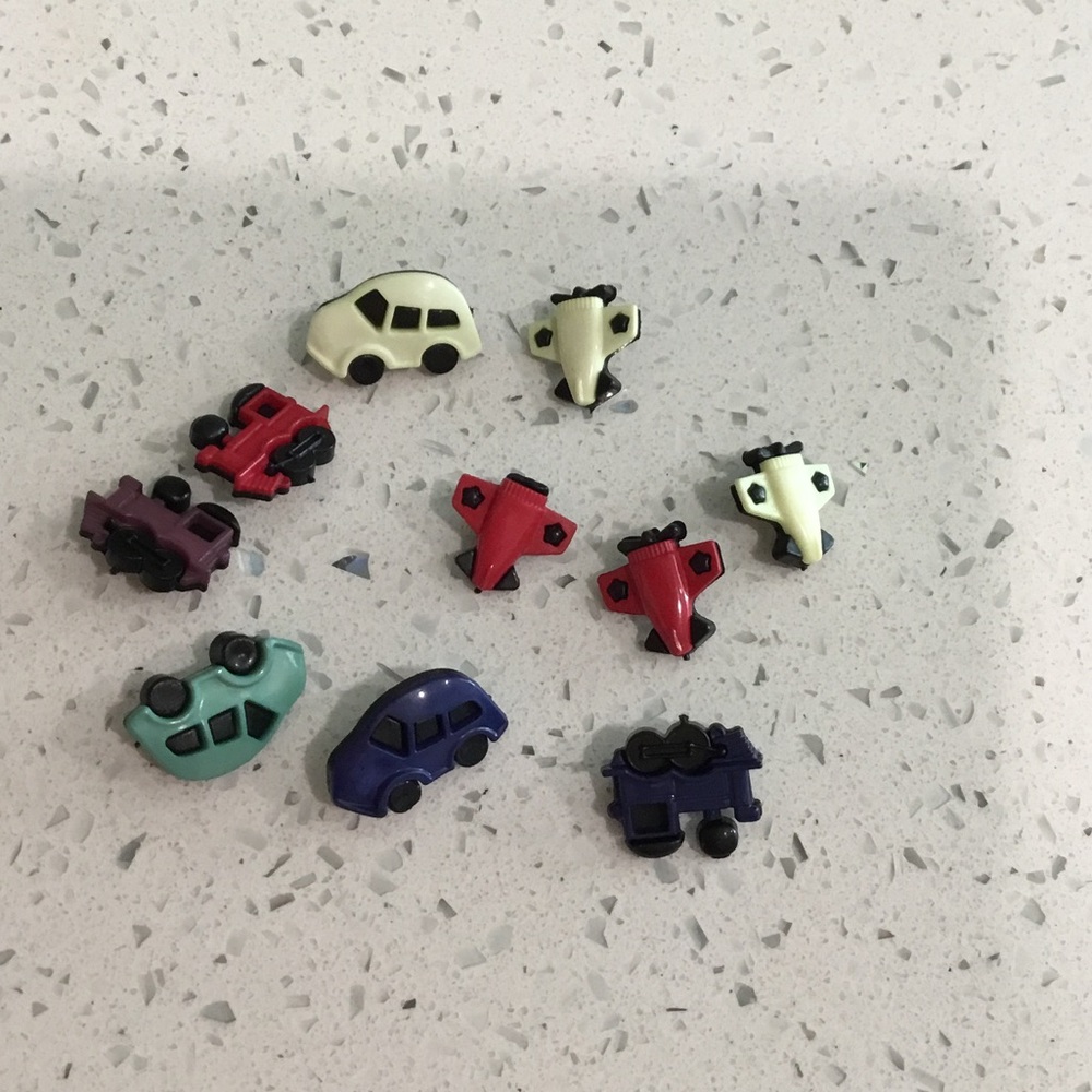 Assorted Kids Vehicles - Multicolor Car & Plane Shaped Pieces for crafting